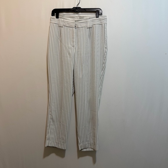 Express Pants - Express High Rise White Pants with Black Stripes